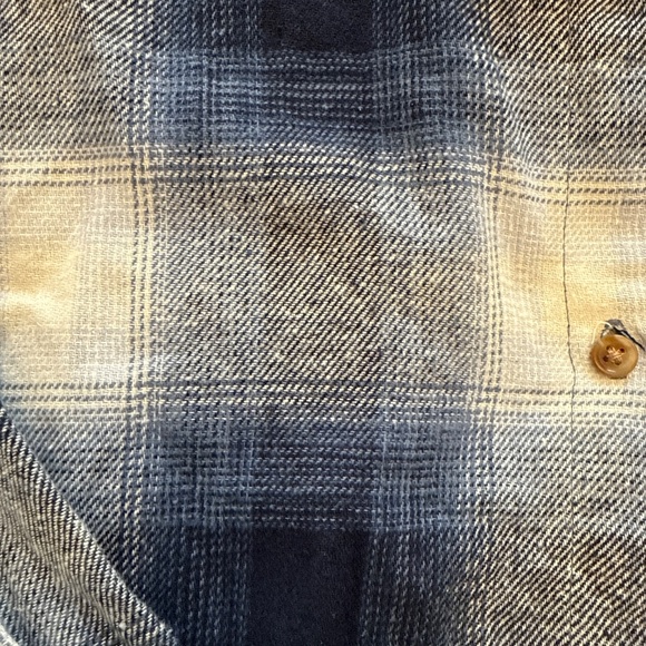 Old Navy Blue Plaid Button-down shirt, brand NEW with tags on. - Picture 3 of 3